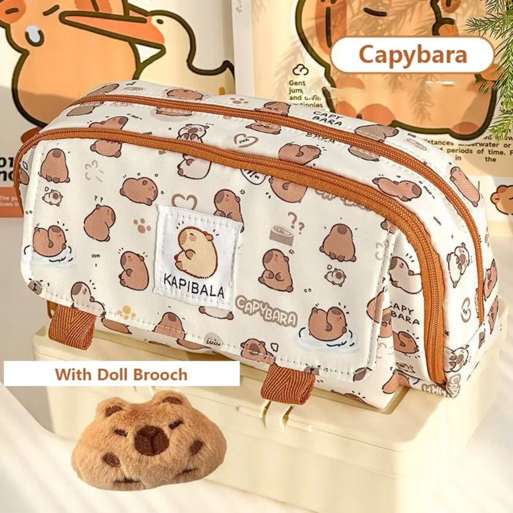 INS Capybara 4-Layer Large Pen Bag Pencil Case