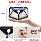 100 LED Solar Motion Sensor Security Light for Outdoor Garden & Yard