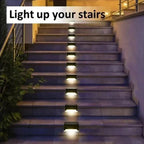 Waterproof Solar LED Step Lights for Garden & Patio Decor