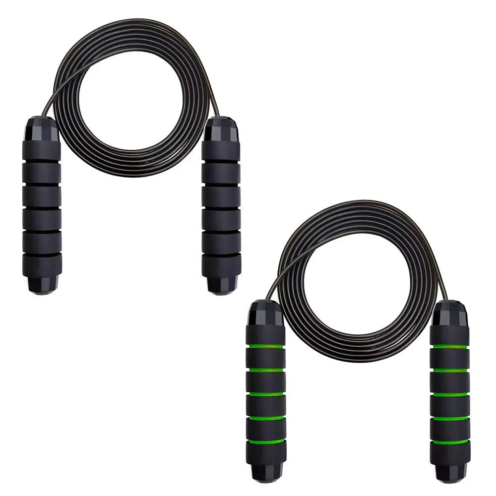 Ball Bearing Speed Jump Rope Foam Handle Tangle-Free Fitness
