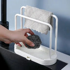Double-Layer Kitchen Cloth Rack Sink Sponge & Dish Cloth Organizer