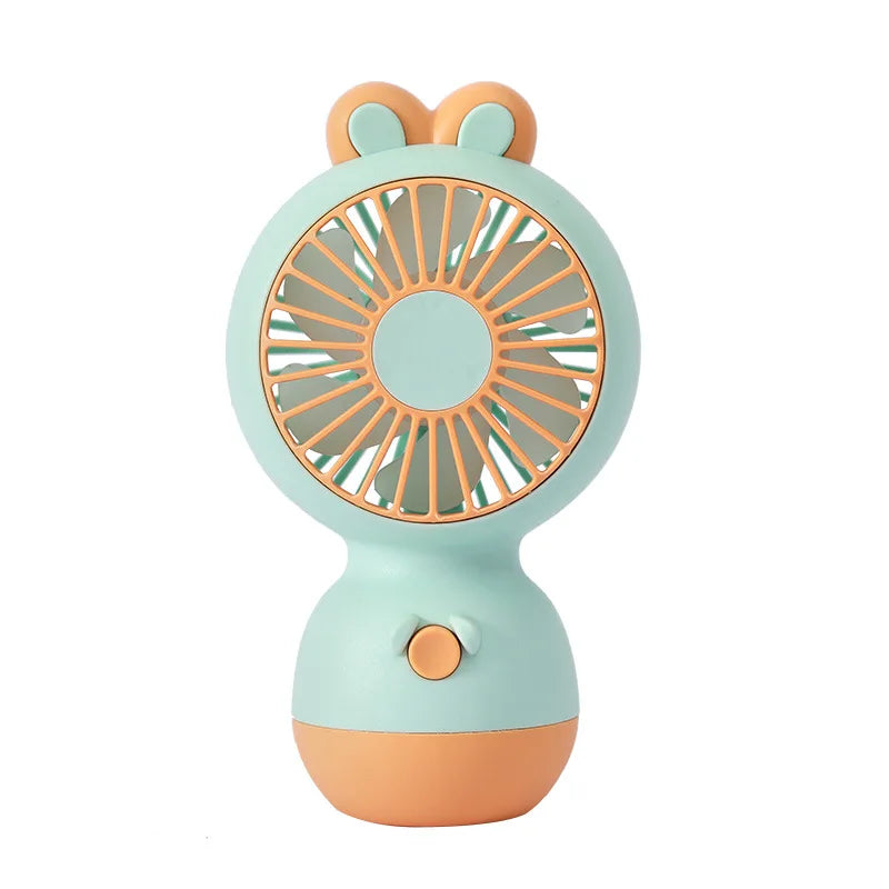 Cute Rabbit Ear Mini Fan UK USB Rechargeable Kids Desk Fan