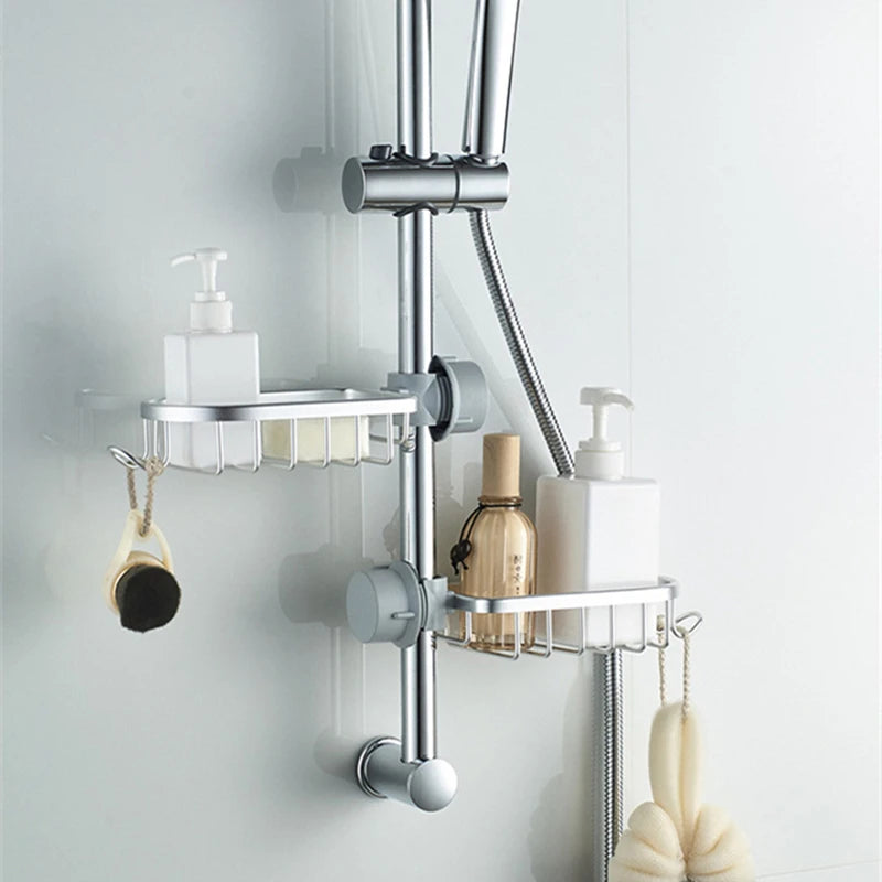 Space Aluminum Sink Drain Rack Faucet Sponge & Soap Organizer