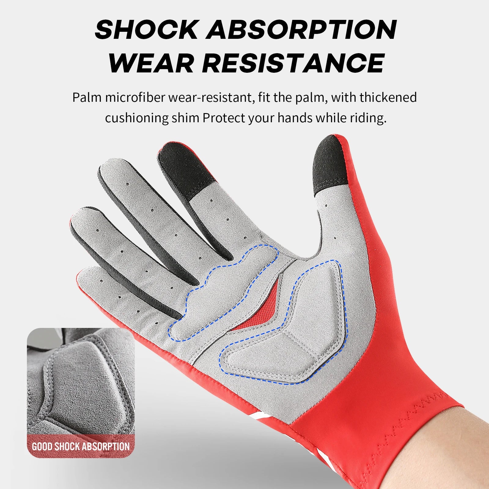 Cycling Gloves Half Finger Shock Absorption Anti-Slip MTB Gloves