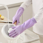 Fleece Dishwashing Gloves Waterproof Cleaning Gloves