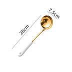 Luxury Ceramic Spoon Rest Gold Utensil Holder