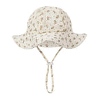 Floral Baby Bucket Hat UK Adjustable Infant Sun Cap