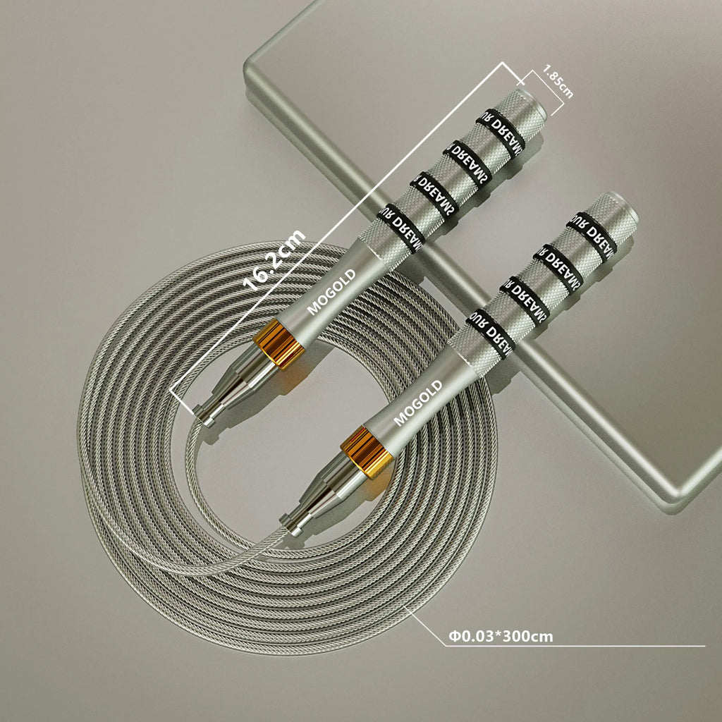 Self-Locking Bearing Skipping Rope Aluminium Handle Adjustable Speed