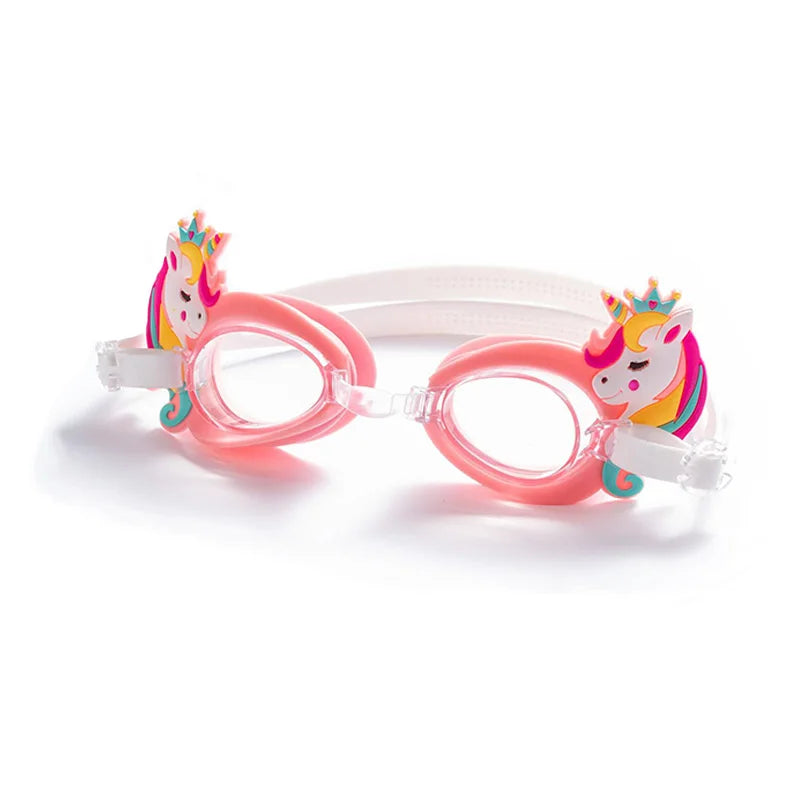 Kids Cartoon Swimming Goggles UK | Waterproof Anti-Fog Adjustable Diving Glasses