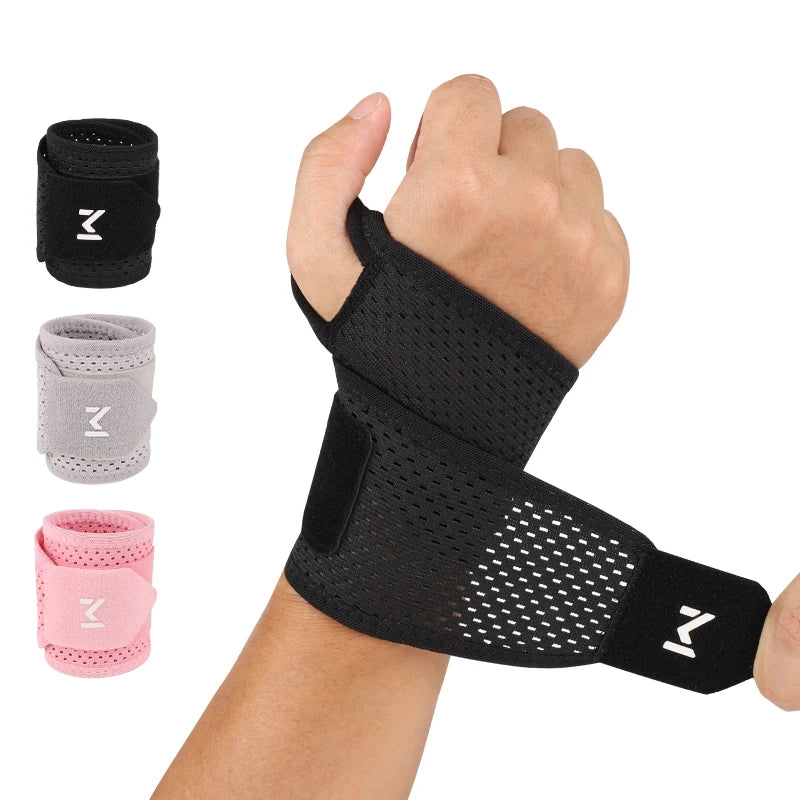 Adjustable Wrist Support Strap Brace Black for Badminton Tennis Gym Main image