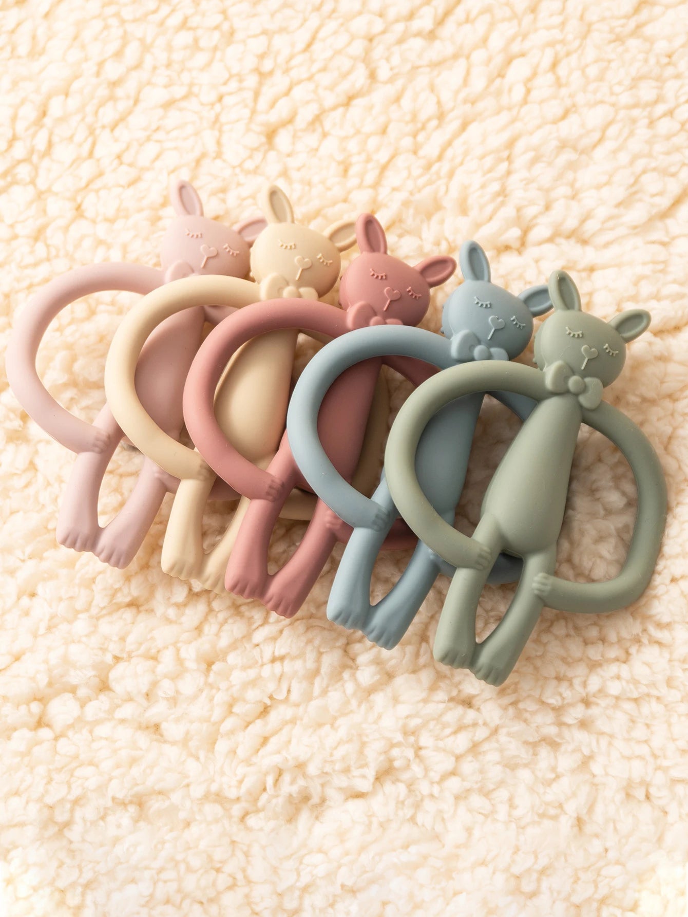 Cartoon Rabbit Silicone Baby Teether BPA Free Toy Secondary image