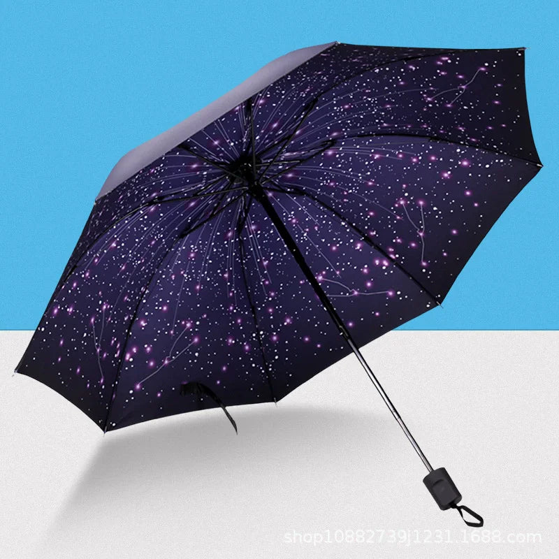 Buy Blue Sky Clouds Folding Umbrella UV Protection Parasol