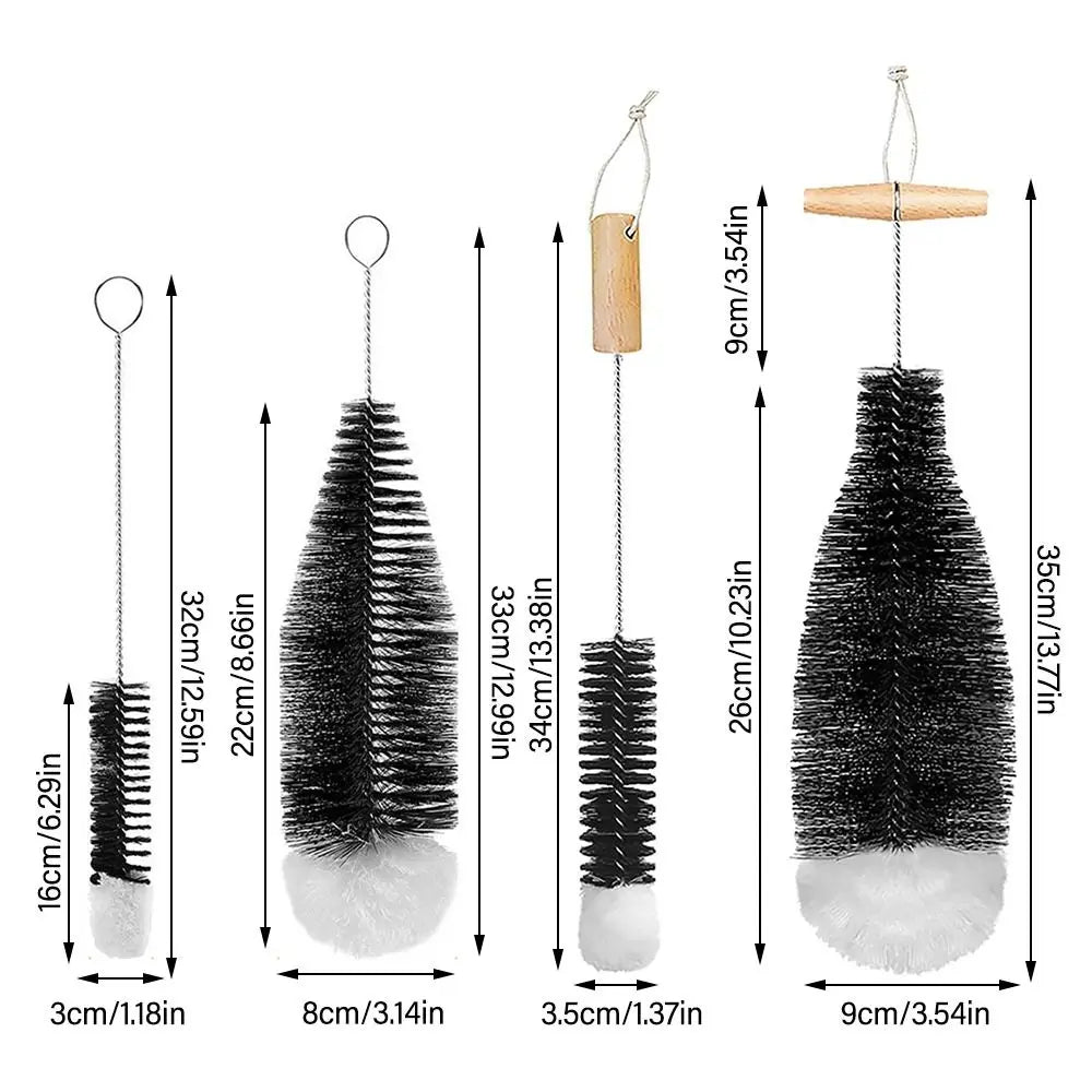 Beechwood Bottle Cleaning Brush Glass & Jar Cleaner