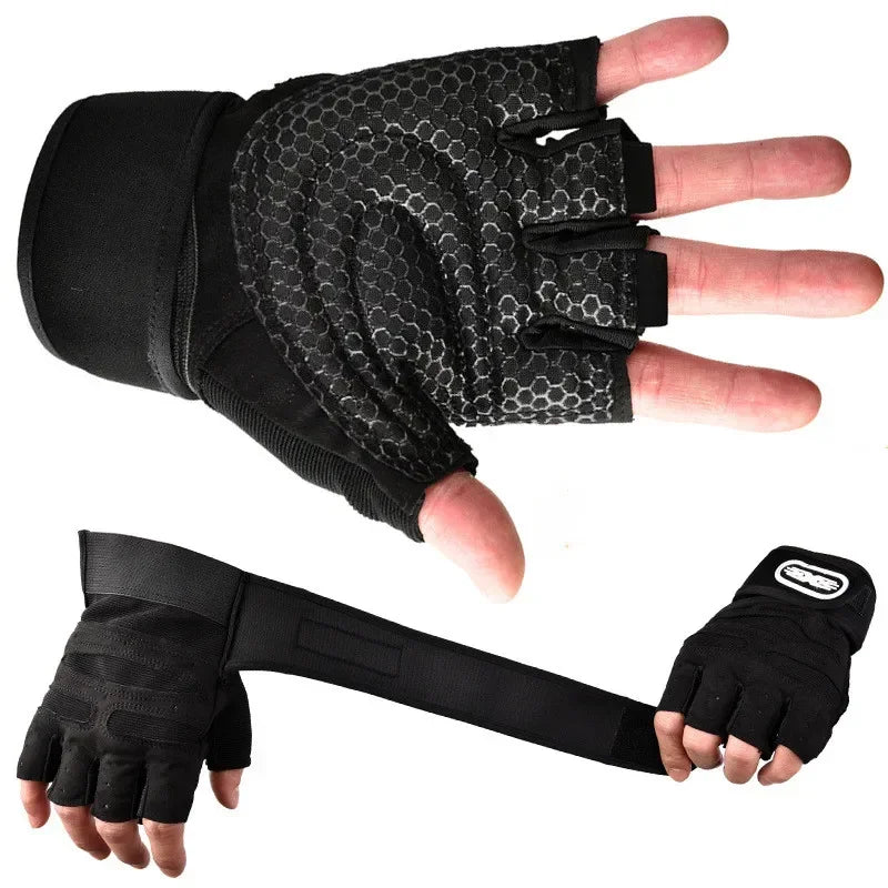 Weight Lifting Gloves Workout Gym Wrist Wrap Half Finger Men Women Pro Secondary image