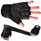 Weight Lifting Gloves Workout Gym Wrist Wrap Half Finger Men Women Pro