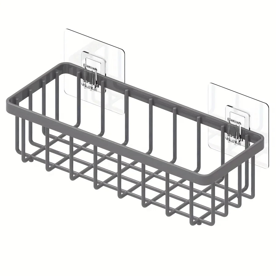 Kitchen Sink Organizer No-Drill Sponge & Brush Storage Rack