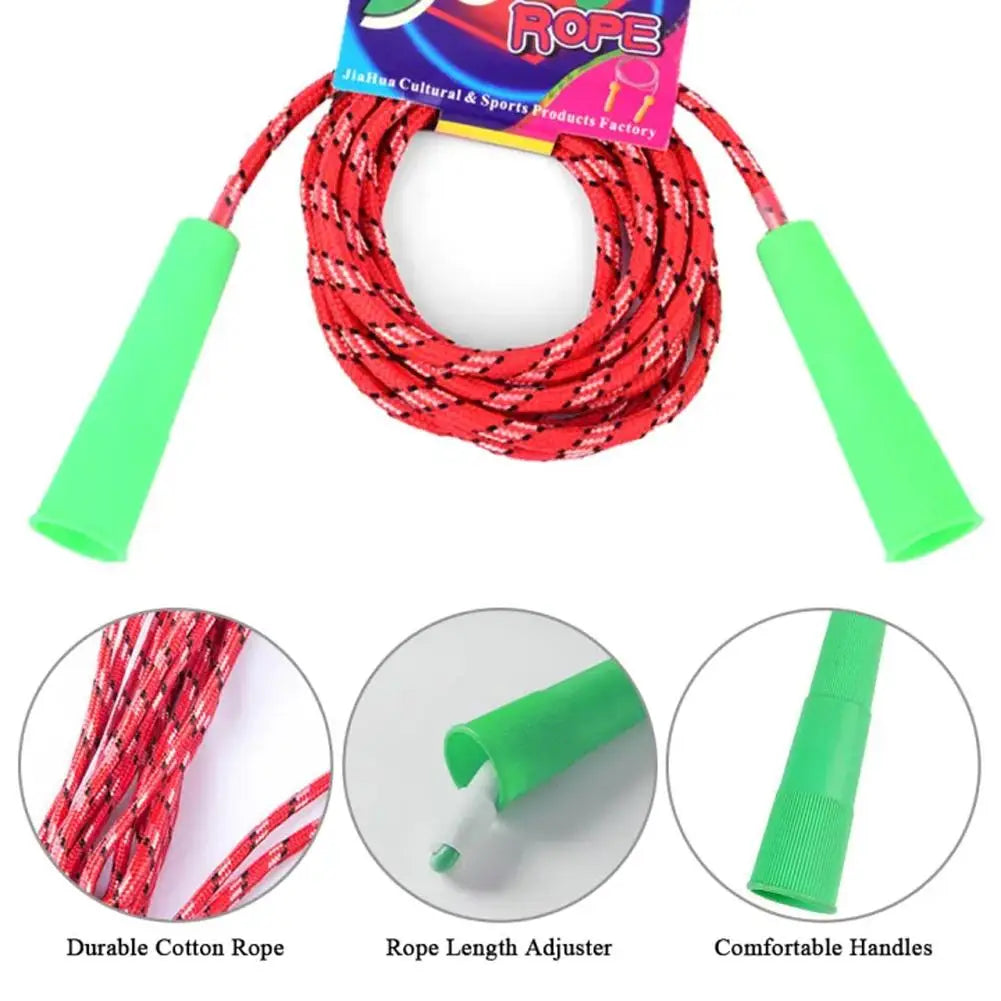 Soft Cotton Rubber Skipping Rope Kids Adults School PE Fitness