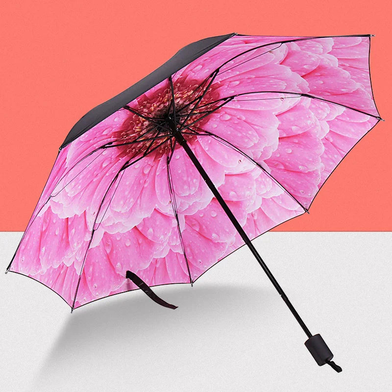 Buy Blue Sky Clouds Folding Umbrella UV Protection Parasol