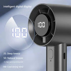 Portable Mini Handheld Fan with LED Display USB Cooling Fan