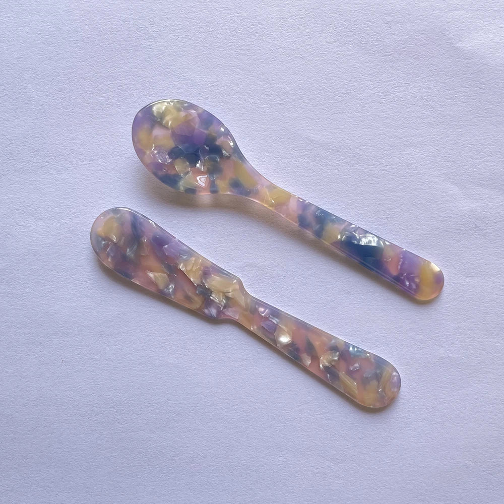 11CM Acrylic Ice Spoon – Colorful Coffee, Caviar & Dessert Stir Spoon