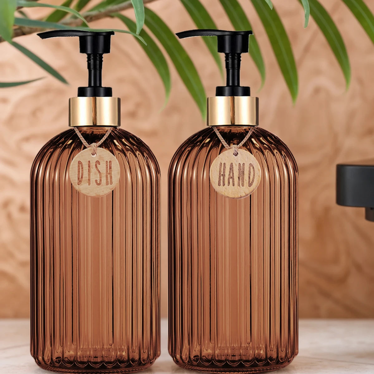 Reusable Dish Soap Dispenser Bottle Hand Press Liquid Soap Pump for Kitchen Main image