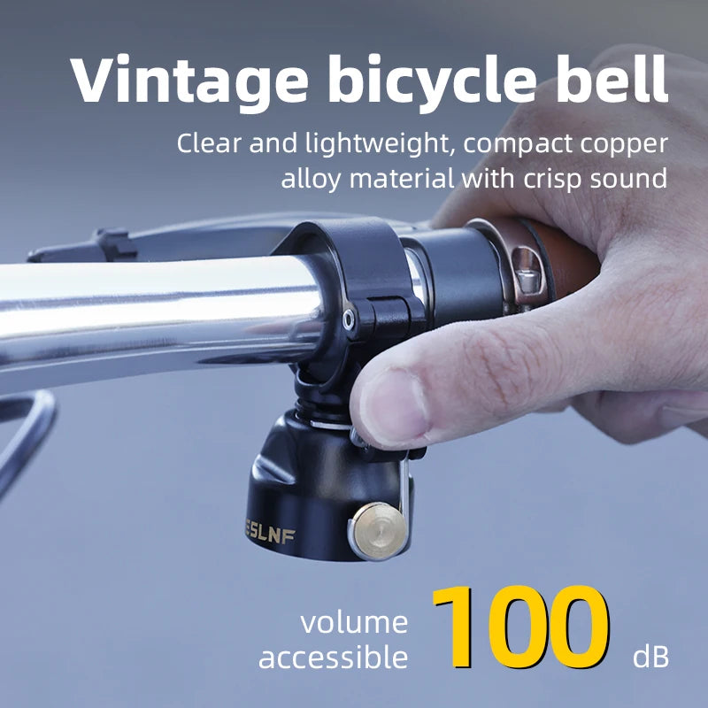 ESLNF Bike Bell Copper MTB Road Bike Bell with Cowbell Mode