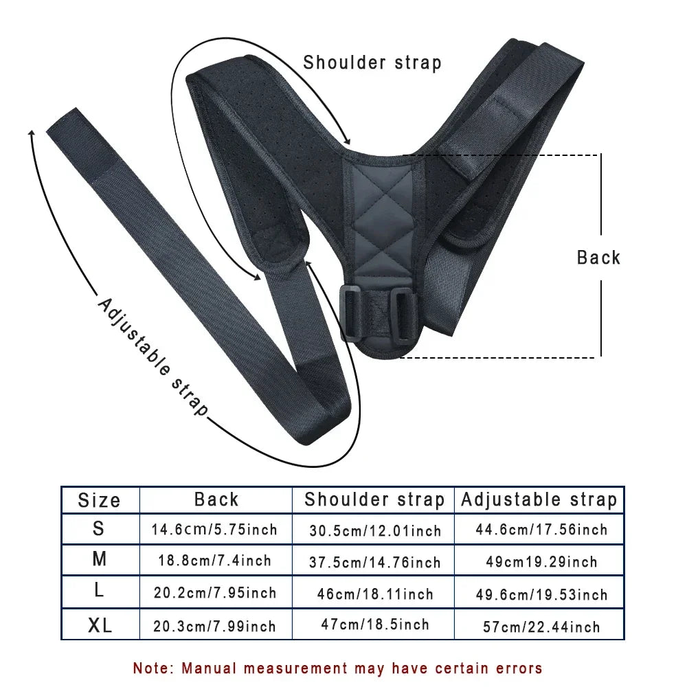 Sitting Posture Corrector Belt Straight Back Shoulder Support Aid Secondary image