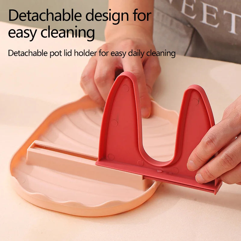 Pan Lid Holder & Spoon Rest Kitchen Organizer