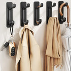 5Pcs Heavy Duty Self-Adhesive Hooks No-Drill Wall Storage Hooks