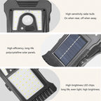Waterproof Solar Motion Sensor Fence Lights with 3 Lighting Modes