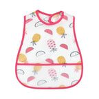 Cartoon EVA Waterproof Baby Bib with Pocket Feeding Apron