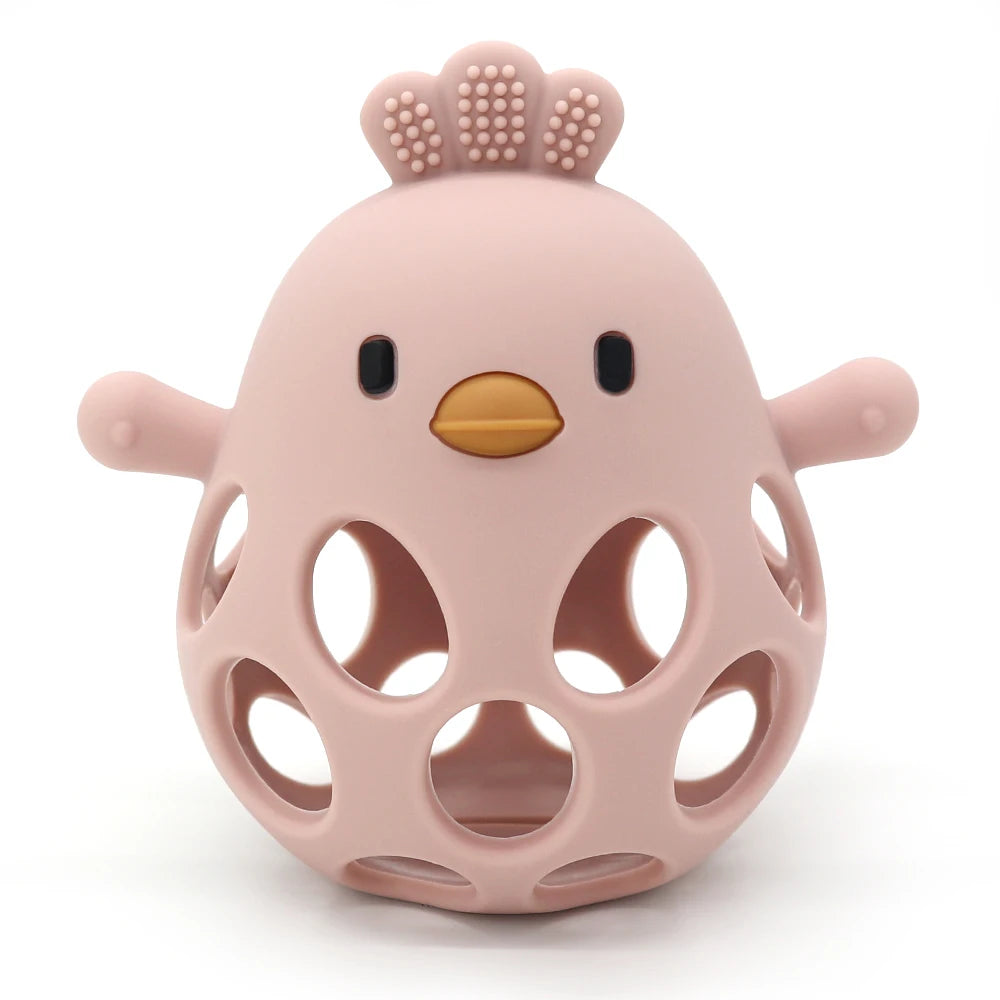 Cartoon Chick Silicone Baby Teether BPA Free Toy