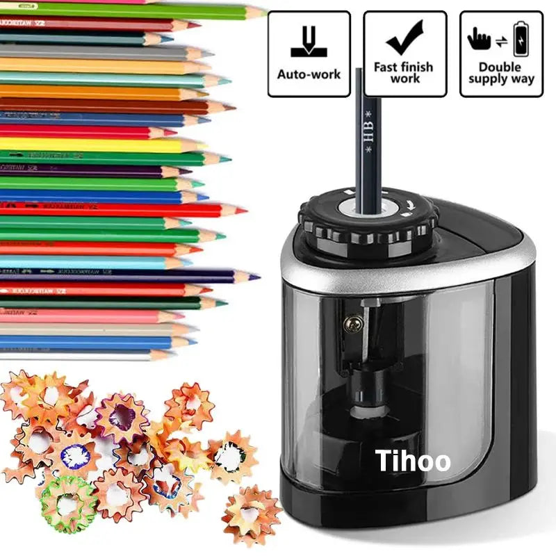 Electric Auto Pencil Sharpener Helical Blade Sharpener for Students