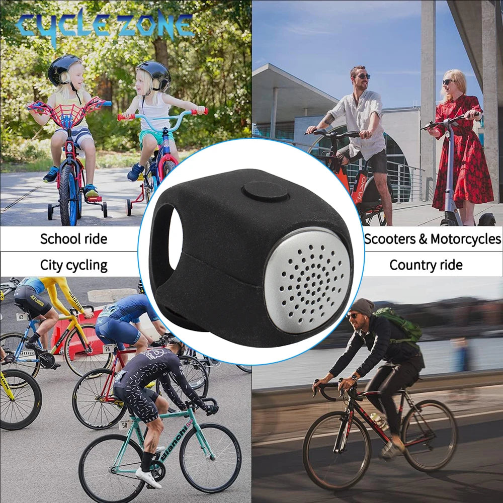 Electric Bicycle Horn 3 Sound Modes Loud MTB Bike Handlebar Alarm
