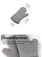Silicone Insulated Gloves Heat Resistant Anti-Slip Kitchen Oven Mitts