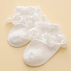 Princess Lace Baby Socks for Girls Cute Ruffle Anti-Skid Socks
