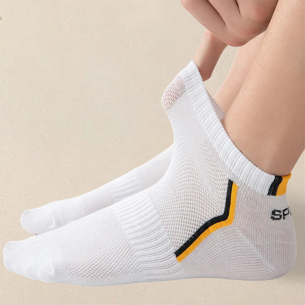 5 Pairs Men Ankle Socks Breathable Lightweight Casual Summer Trendy