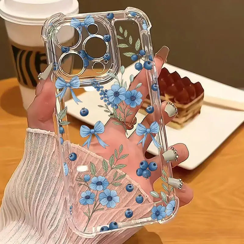 Floral Clear Shockproof Case for Motorola Edge 70 60 Fusion & Moto G