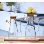 900/1000ml Glass Oil Bottle Heat Resistant Oil Dispenser with Handle