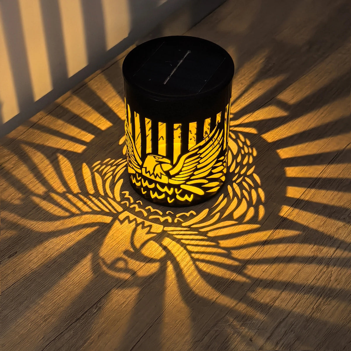 Solar Mandala Fence Light Waterproof LED Wall Light for Garden & Patio Main image