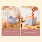 Food Grade Silicone Ice Cream Mold with Lid – BPA Free Popsicle Maker Kit