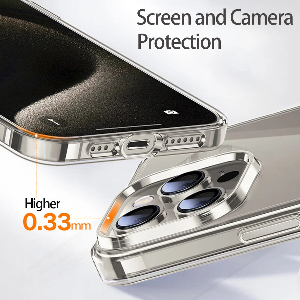 Luxury Transparent TPU iPhone Case | iPhone 11-16 Pro Max
