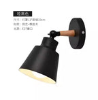 Nordic Solid Wood LED Wall Lamp Modern Bedside Light
