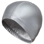 Waterproof PU Swimming Cap with Ear Protection for Adults & Kids