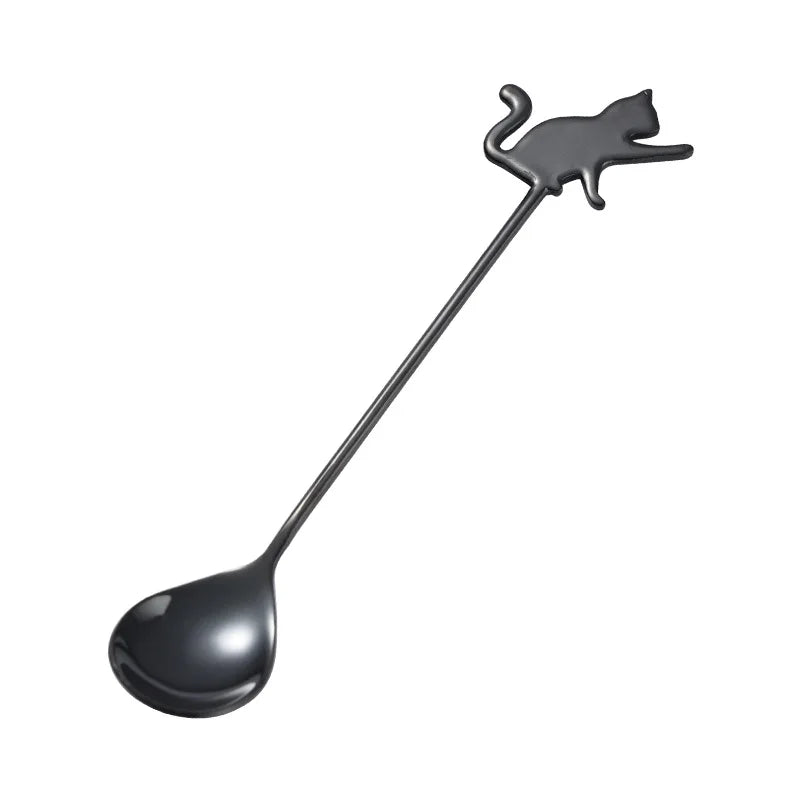 Cute Cat Coffee Spoon 304 Stainless Steel – Dessert & Ice Cream Spoon