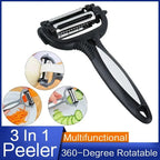 360 Degree Rotary Peeler 3-in-1 – Multifunction Vegetable & Fruit Cutter Slicer