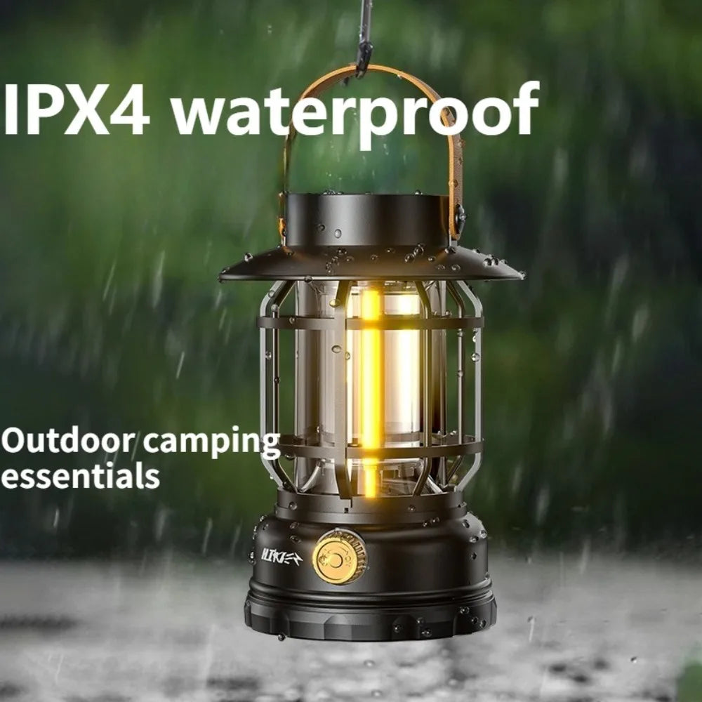2-in-1 Solar Camping Lantern USB Rechargeable Light