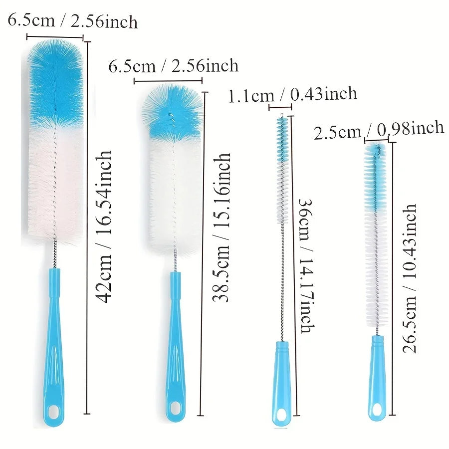 8PCS Bottle Cleaning Brush Set  Long Handle Cleaner