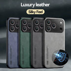 Premium Leather Magnetic Case for iPhone 17 16 15 14 13 Pro Max