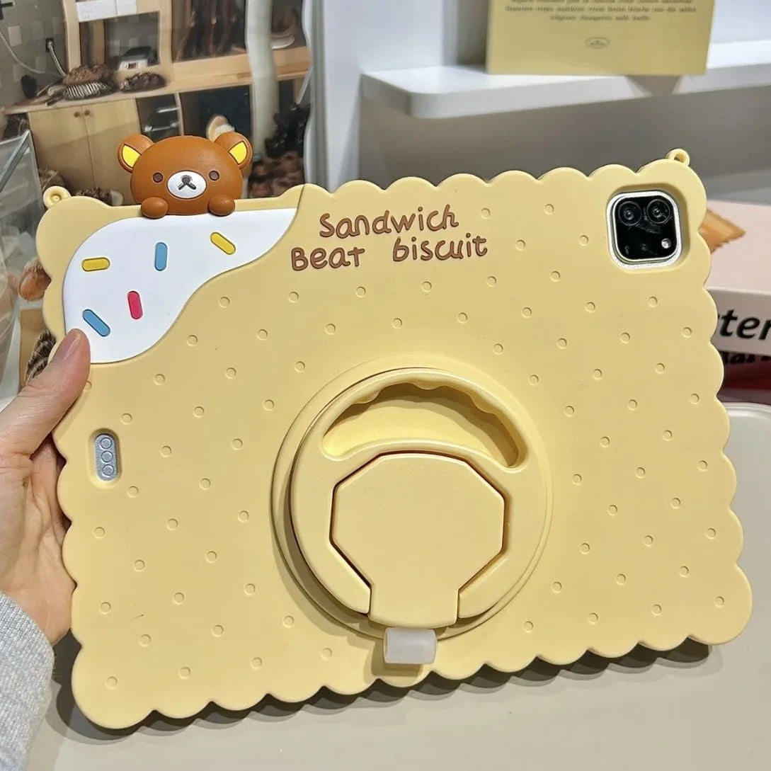 Kids Rilakkuma iPad Case A16 Air 4 5 6 Pro 11 Mini 3 4 5 6 Cover